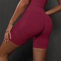 Per donna Shorts da Palestra Shorts da yoga Shorts da allenamento Fascia Elastica Vita Alta Yoga Allenamento in Palestra Pilates Pantaloncini Grigio scuro Nero Borgogna Gli sport Abbigliamento