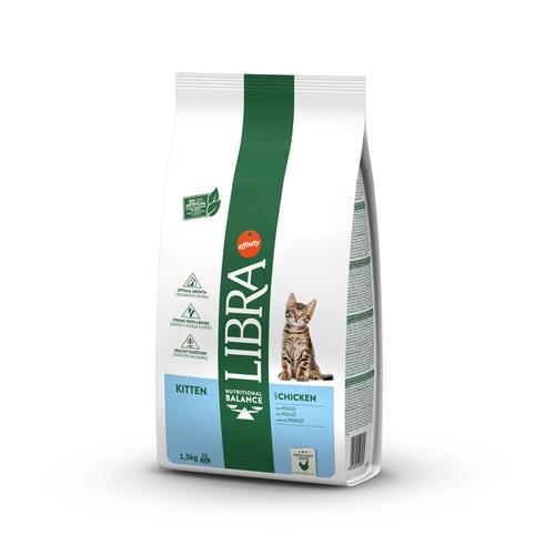 Sparpaket: 2x1,5kg Libra Cat Junior Huhn Katzenfutter trocken