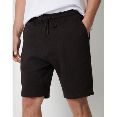 Threadbare Men's Black Textured Sweat Shorts