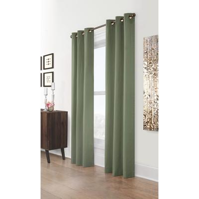 Wide Width Weathermate Room Darkening Grommet Curtain Panel Pair by Thermalogic in Sage (Size 80