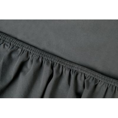 Spannbettlaken KAYORI "Saiko", grau (antrazit), B:140-160cm L:200-220cm, Jersey-Elasthan, Obermaterial: 97% Baumwolle, 3% Elasthan (LYCRA), Laken, Bio-Baumwolle Image