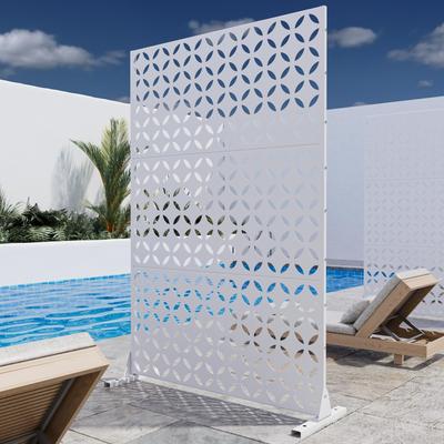 Outdoor Privacy Screen Metal Privacy Screen Panel Free Standing - 72*47