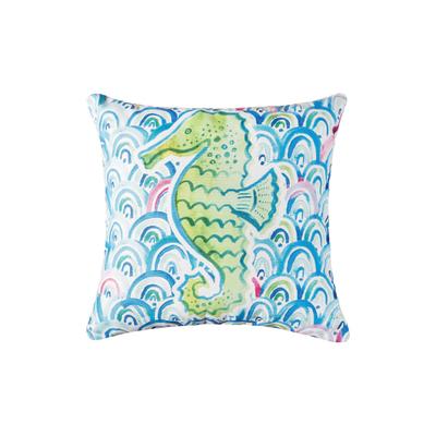 C&ampF Home Mermaid Garden Seahorse Indoor/Outdoor Decorative Pillow