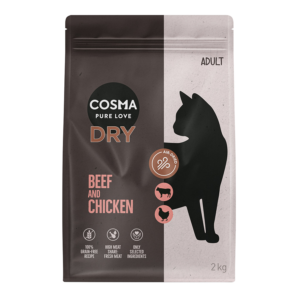 Cosma Air-Dried Manzo & Pollo Crocchette per gatto - Set %: 2 x 2 kg