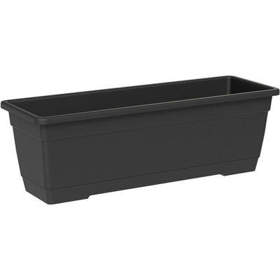 Pflanzkasten birka Ash anthrazit rechteckig 80 cm - Kunststoff - Teraplast Image
