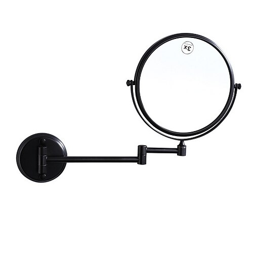 Badezimmer-Kosmetikspiegel Glas Messingkörper und Edelstahlfuß modern 1St Image