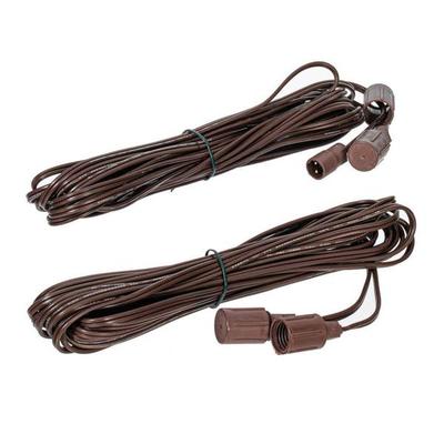 Vickerman 759813 - 25' Brown Wire Coaxial Ext Cord 2/Bag (X6B6618) Christmas Light Cords