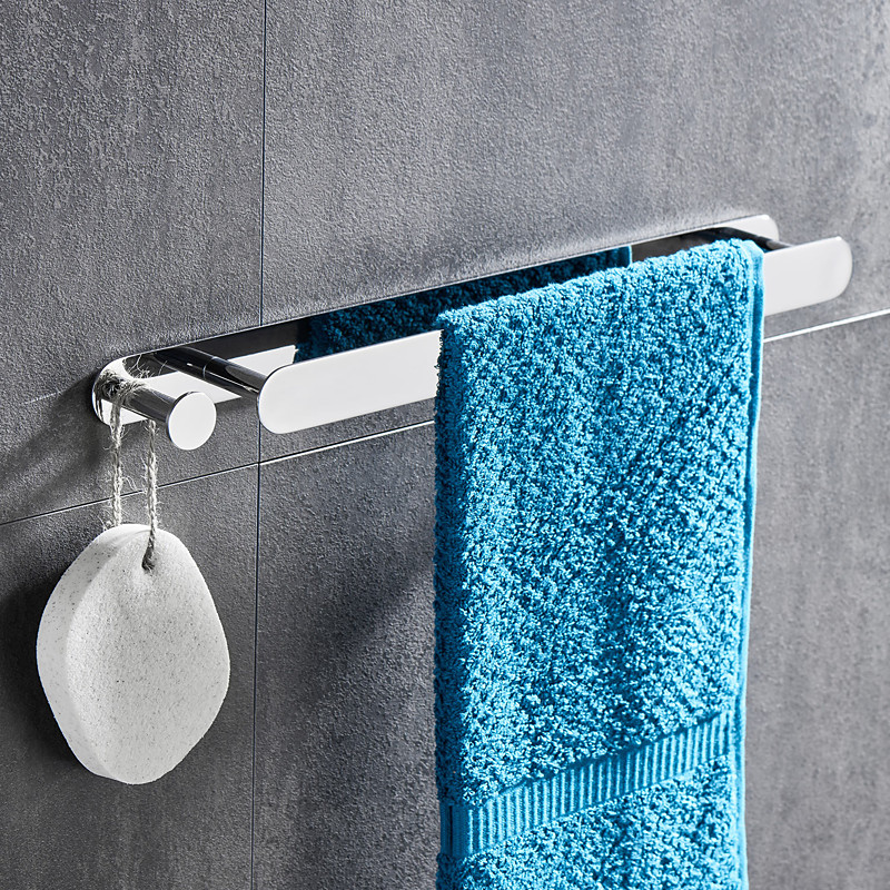 Towel Bar / Robe Hook / Bathroom Shelf New Design / Self-adhesive / Creative Contemporary / Modern Stainless Steel / Low-carbon Steel / Metal 1PC - Bathroom Single / 1-Towel Bar Wall Mounted