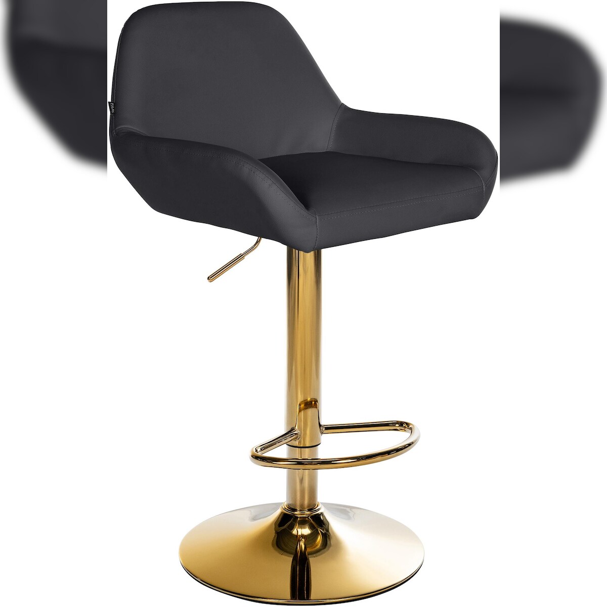 CLP Barhocker Braga Gold Kunstleder schwarz Image