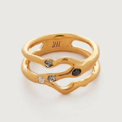 Gold Amy Powney Galaxy Diamond Pre-Stacked Ring Diamond