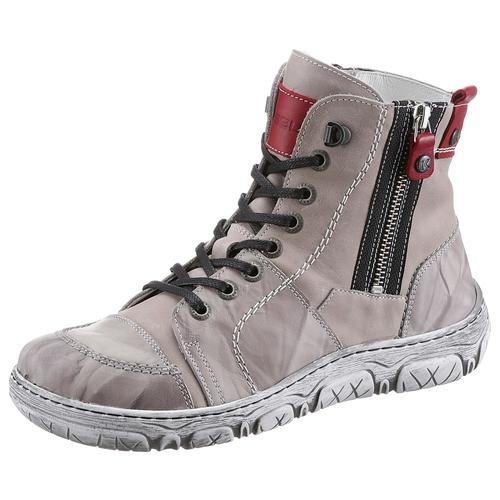 Winterboots KRISBUT Gr. 37, grau (taupe, used) Damen Schuhe mit zwei praktischen Reißverschlüssen