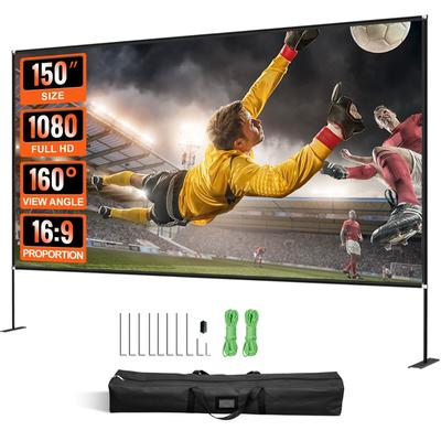 VEVOR Projector Screen with Stand Portable Movie Screen with Storage Bag for Home Theater Office Outdoor Use