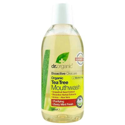 Dr. Organic Tea Tree Mundspülung Mundziehöl 500 ml