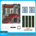 X99 Doppia scheda madre Dual CPU LGA 2011 Set con processore Xeon E5 2680 V4 64 GB (4 * 16 GB) DDR4