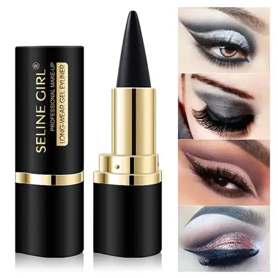 1PCS Portable Eyeliner Cream Black Eye Liner Pen Natural Waterproof Eyes Tattoo Eyeliner