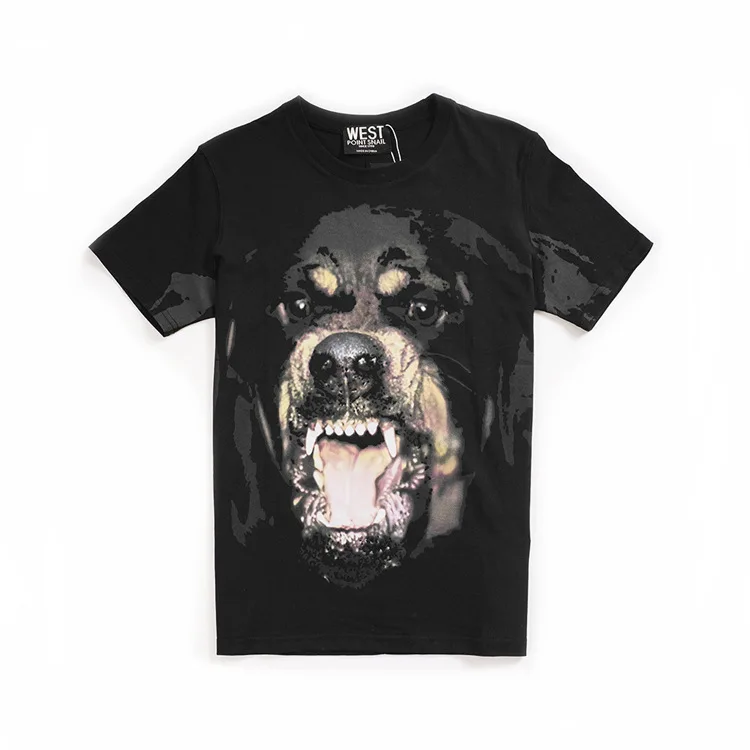 2025 t-shirt à manches courtes chien impression numérique t-shirts hommes vêtements été Streetwear col rond ample été t-shirt style décontracté Homme