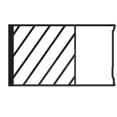 Mahle Kolbenringsatz [Hersteller-Nr. 01220N2] für Cadillac, Caterham, Lotus, Opel, Saab, Vauxhall Image