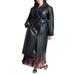 Plus Size Women's Faux Leather Trench Coat by ELOQUII in Black Onyx (Size 18/20)