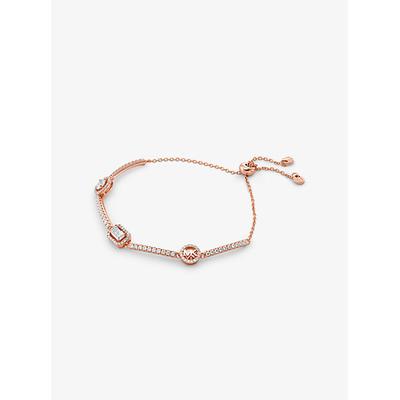 Michael Kors Pavé Precious Metal-Plated Sterling Silver Bracelet Rose Gold One Size