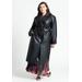 Plus Size Women's Faux Leather Trench Coat by ELOQUII in Black Onyx (Size 18/20)