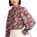 J. Crew Tops | J. Crew Scalloped-Sleeve Top In Liberty Poppy Amelie Floral Blouse Nwt | Color: Pink/Red | Size: S