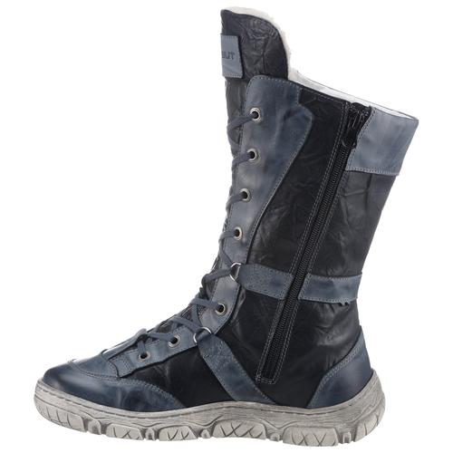 Winterstiefel KRISBUT Gr. 37, Varioschaft, blau (dunkelblau, jeansblau, used) Damen Schuhe mit Kontrastnähten verziert, Varioschaft