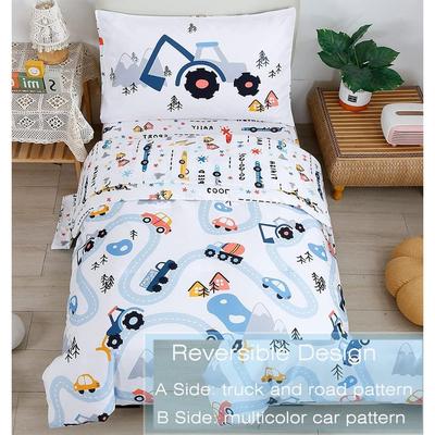 4 Pieces Toddler Microfiber Toddler Comforter Sets