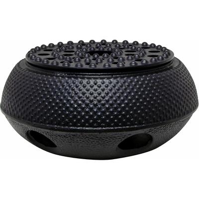 Gusseisen Stövchen massiv schwarz - 13,5 cm - Teewärmer nach japanischer Art - Tee Kanne Wärmer Image