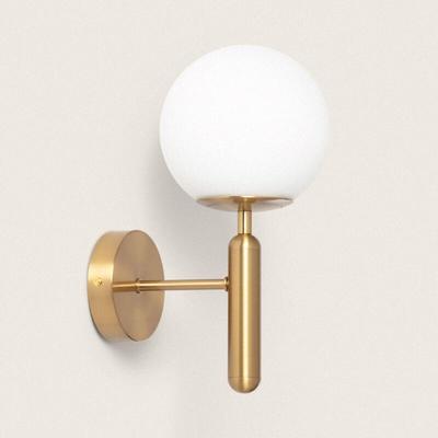 Ledkia - Wandlampe aus Metall und Glas Oto Gold Image