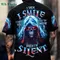 T-shirt da uomo con stampa teschio sul retro T-shirt da uomo a maniche corte T-shirt oversize T-shirt con stampa teschio alla moda T-shirt grafiche da uomo