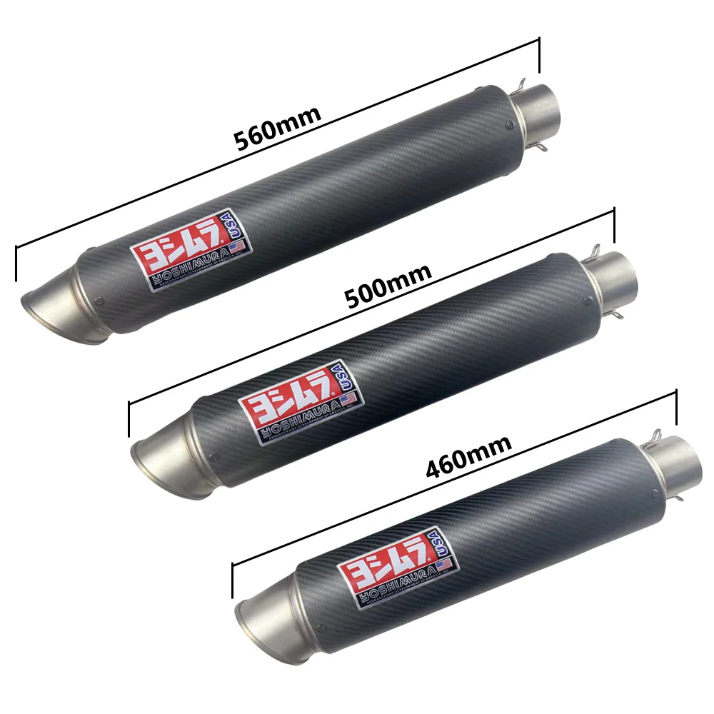 Einlass 51 mm Motorrad Yoshimura Auspuffrohr Schalldämpfer Universal Motorrad Escape Moto mit DB Killer Kohlefaser Image