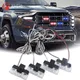 4 In 1 luci stroboscopiche di emergenza rosse blu luci della polizia 12V con luce a griglia Flash per auto camion Van SUV