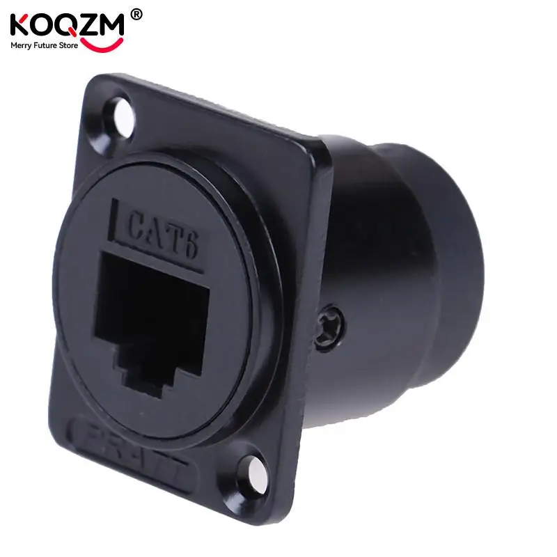 D-typ Modul RJ45 Buchse Kabel Weibliche Signal Anschluss Cat6 Panel Mount Network Ethernet Extension Interface Adapter Image