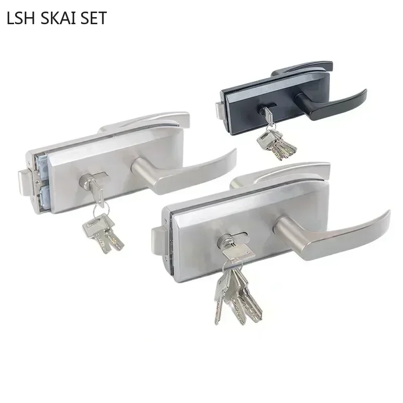 Büro Glas Türschloss Badezimmer Edelstahl Griff Türschloss Schlafzimmer Balkon Glas Tür Lockset Home Security Hardware Image