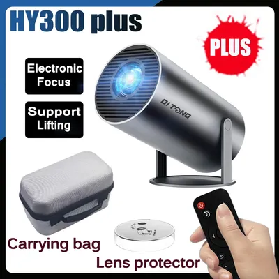 DITONG HY300 Plus HD Projector portatil 4K 1280x720P Android LED Video Home Theater Cinema Phone mini Proyector Movie HY300 pro