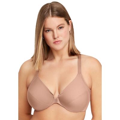 Plus Size Women's FRONT CLOSE WONDERWIRE BRA 1247 by Glamorise in Cappuccino (Size 46 G)