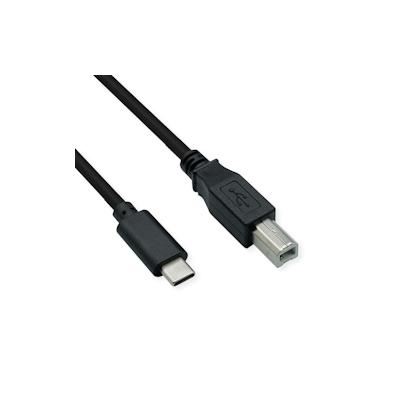 ROLINE USB 2.0 Typ C Kabel, C - B, ST/ST, schwarz, 1,8 m Image