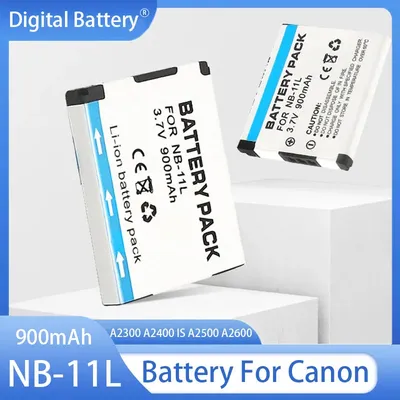 900mAh NB-11L Battery Rechargeable Lithium Battery For Canon PowerShot A2300 A2400 IS A2500 A2600 A3400 IS A3500 IS NB11L Camera