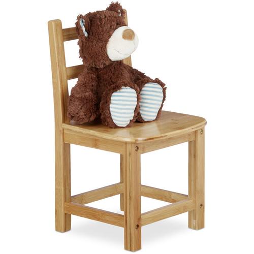 Kinderstuhl rustico aus Bambus, Für Jungen und Mädchen, Kinderzimmer Stuhl, hbt: ca. 50 x 28,5 x 28