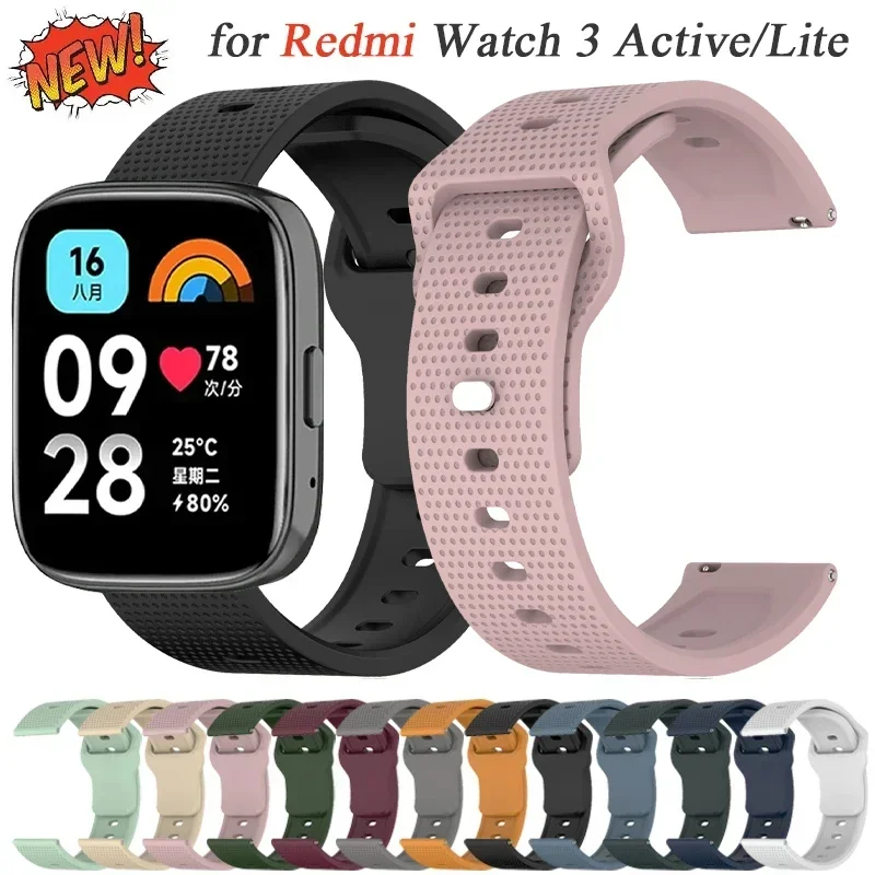 Silikonband für Redmi Watch 3, aktives Armband, Ersatz-Sportarmband für Xiaomi Redmi 3 Lite, Armband-Zubehör, Correa Image