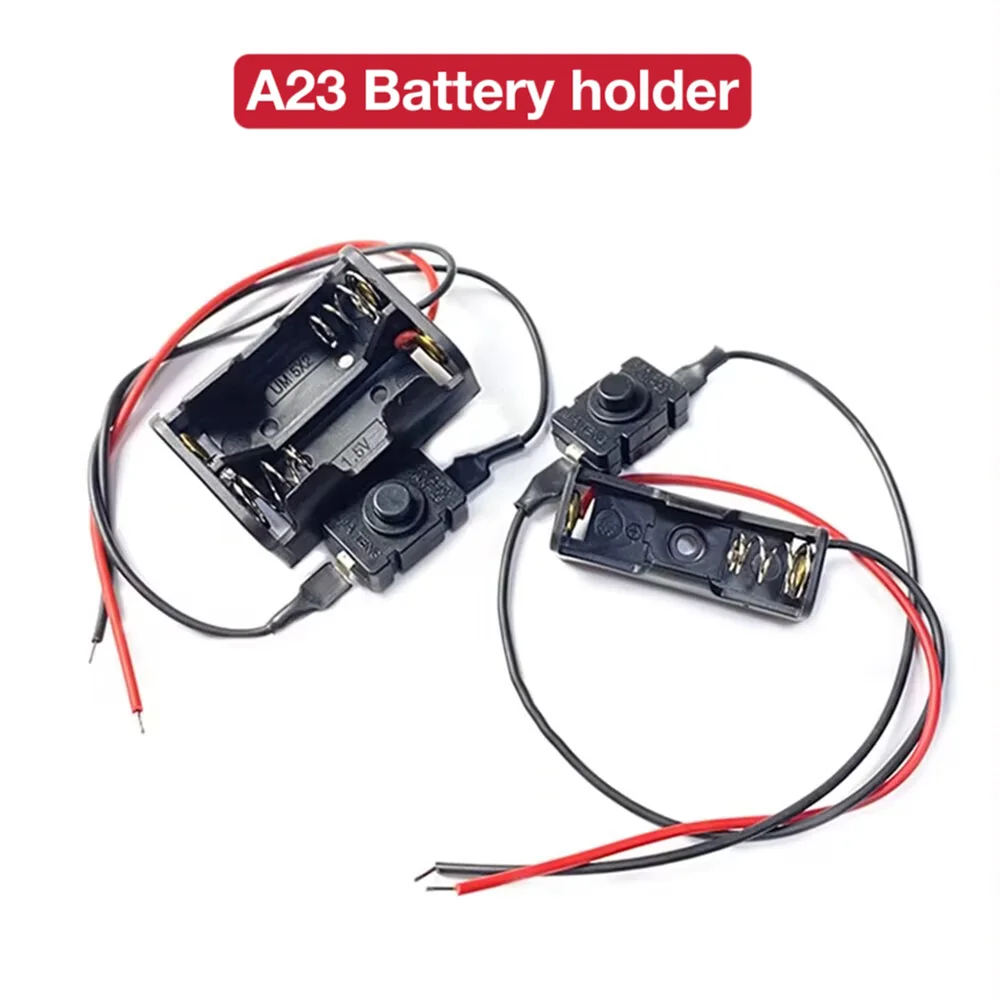 12V 23A Batteriehalter mit WireLead wiederaufladbarem Batteriegehäuse Aufbewahrungsbox 12V 23A Batteriehalter 12V Batteriekasten mit Schalter Image