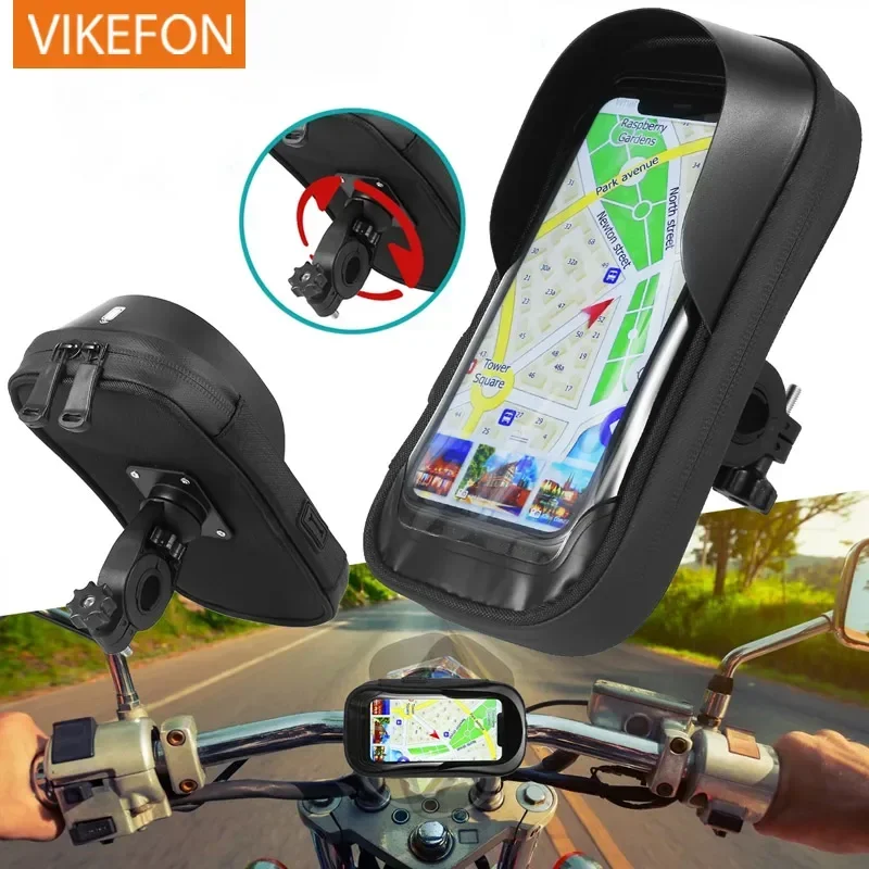 Étanche 360 ° Support de téléphone à cadre avant de vélo et moto rotatif, support de Navigation universel facile pour Smartphone pour tous les téléphones