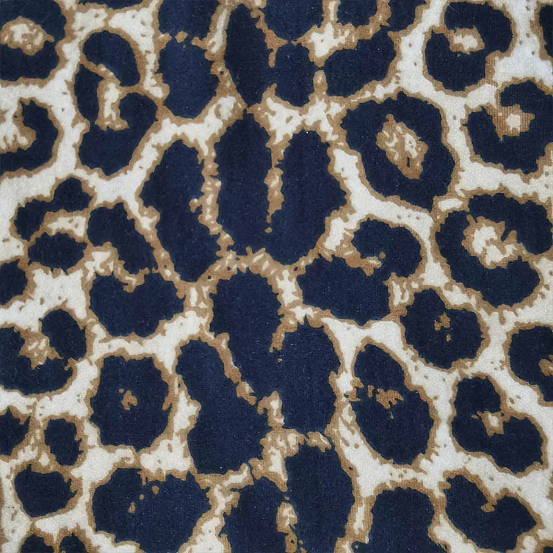 Tessuto in Cotone Lavorato a Maglia con Stampa Leopardata, Elasticizzato su 4 Lati, per Cucito, Fai-da-Te, T-shirt da Donna, Biancheria Intima, Tessuto in Lycra Effetto Seta