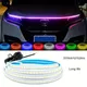 1pc Led luci del cofano dell'auto scansione sequenziale striscia di fari universali lampada decorativa per atmosfera auto DRL luci di marcia diurna automatiche