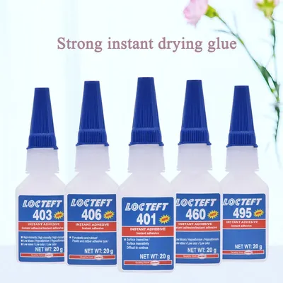 20g 401 403 495 Super Glue Instant Quick-Drying Cyanoacrylate Adhesive Leather Rubber Wood Metal