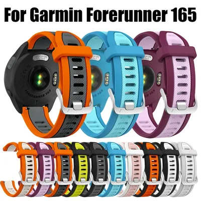 20mm Quick Release Silicone Strap For Garmin Forerunner 165 Music band For Garmin Vivoactive 3 5