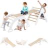 Triangolo da Arrampicata per Bambini, 5 in 1 Set Arrampicata con Scivolo, Arco di Arrampicata a