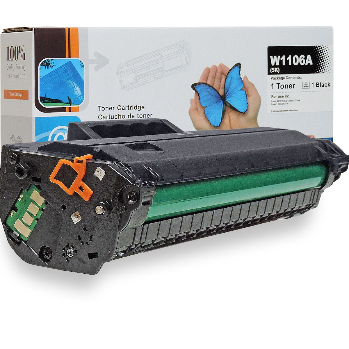 Gigao Toner für HP Laser MFP 137fwg Tonerkassette Schwarz 5.000 Seiten kompatibel HP W1106A, W1106X, 106A, 106X Tonerkartuschen