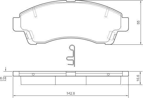 A.B.S. Bremsbelagsatz, Scheibenbremse 37091 für MAZDA Image