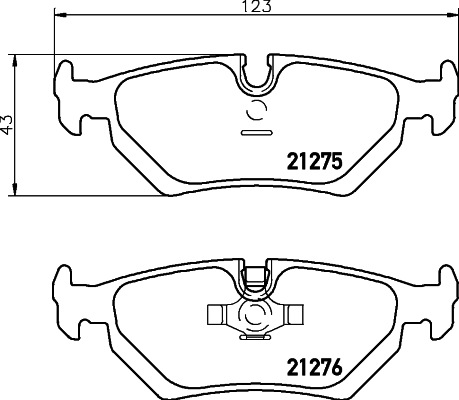 HELLA Bremsbelagsatz, Scheibenbremse 8db355007801 für PEUGEOT FERRARI CITROËN Image